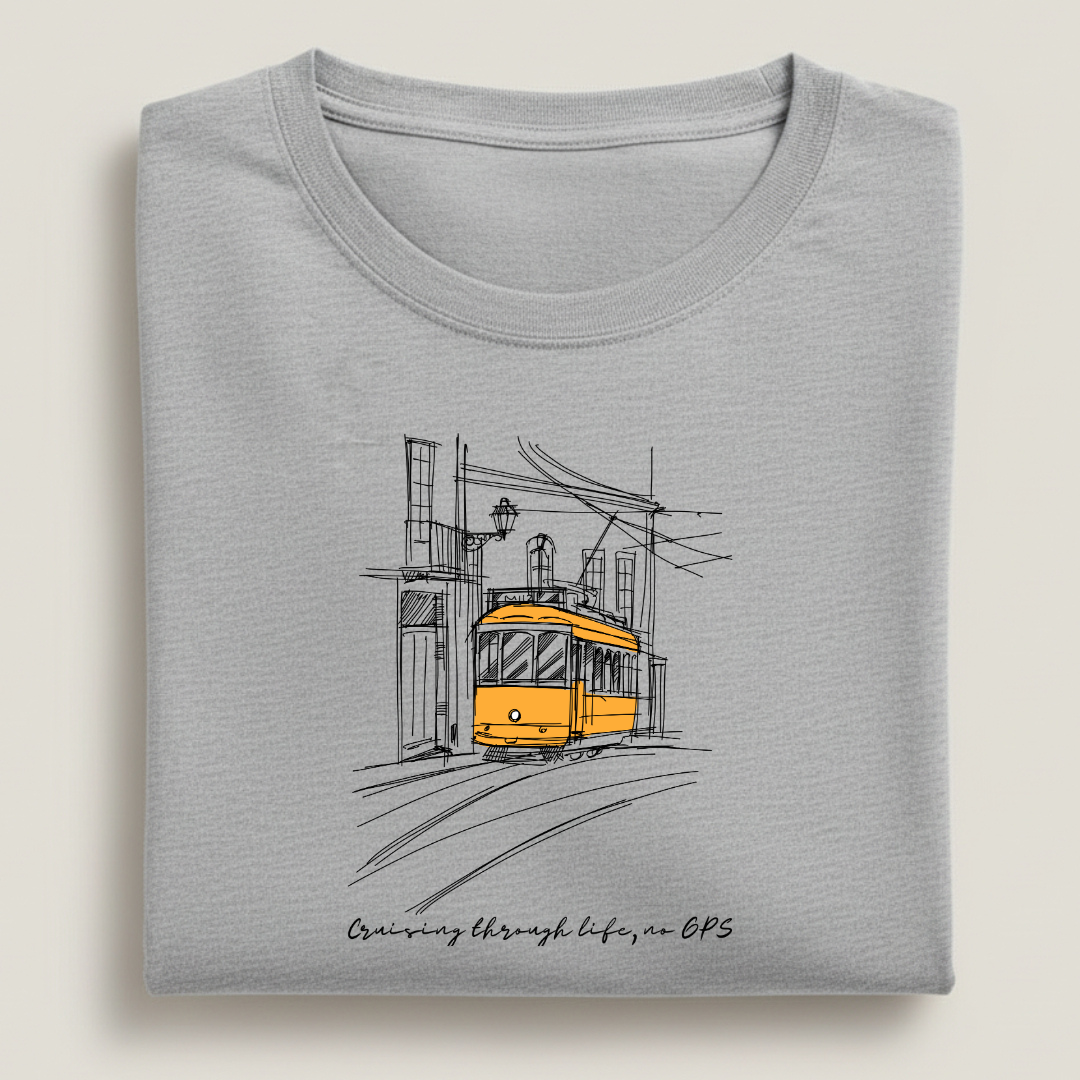Tram Graphic Streetwear 100% Cotten Unisex Tee