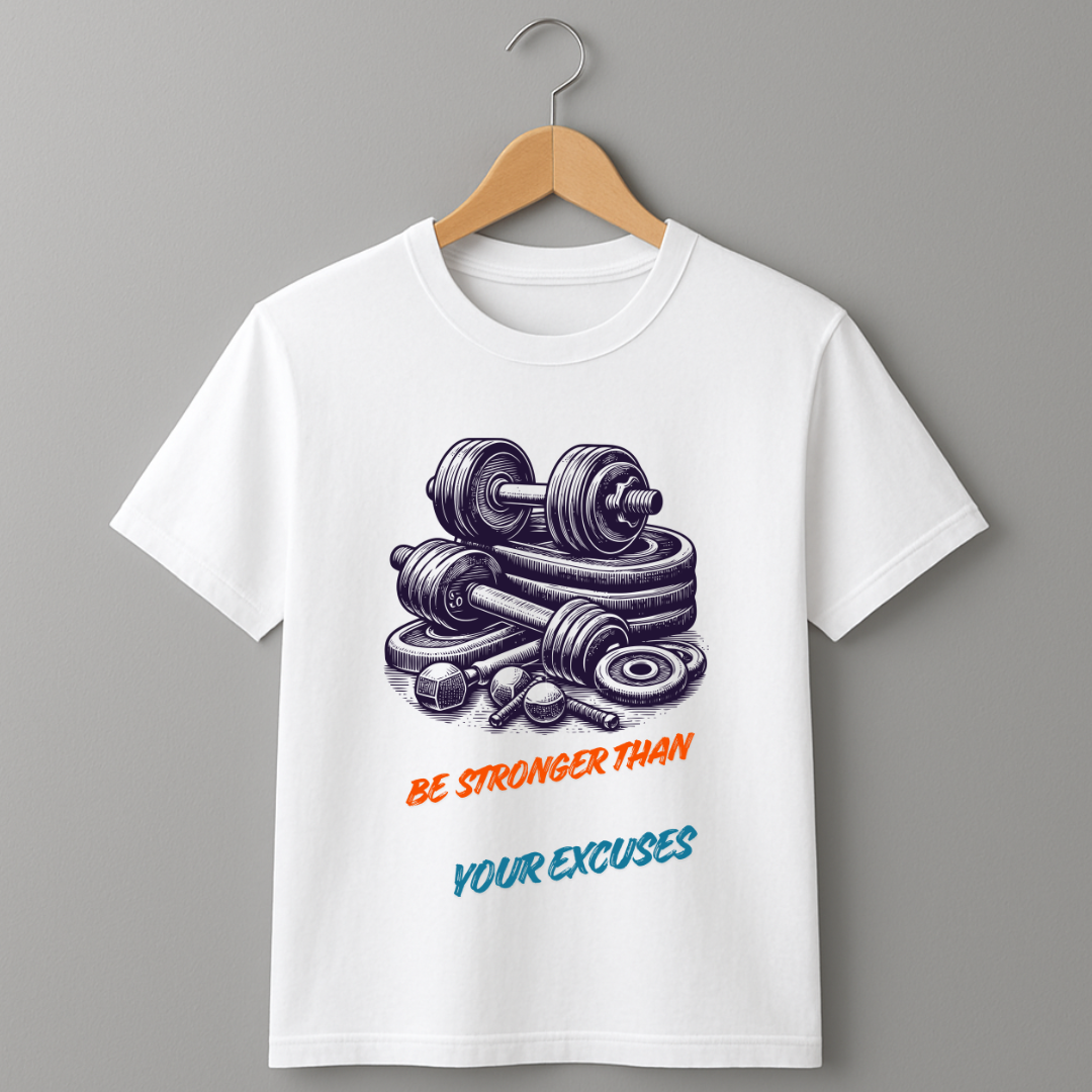 Be Stronger Than Your Excuses Gym T-Shirt – Fitness Motivation Tee