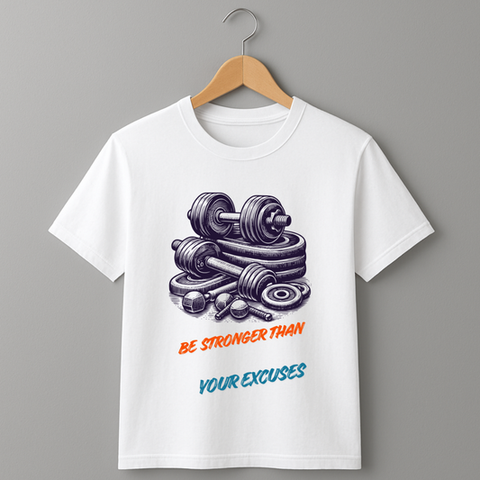 Be Stronger Than Your Excuses Gym T-Shirt – Fitness Motivation Tee