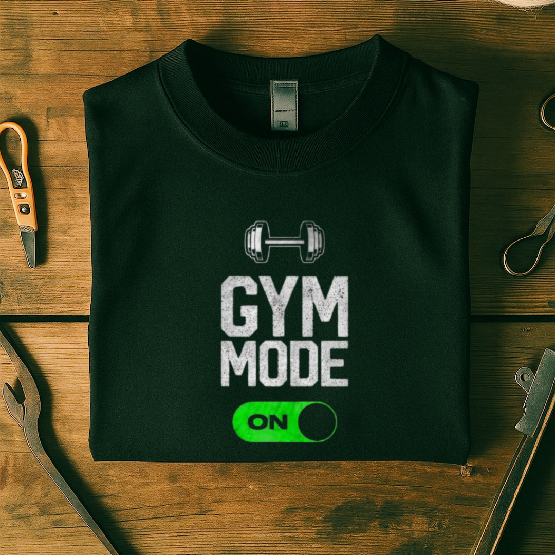 Fitness Gym Mode On Print Tee | 100% Cotton | Unisex Fit