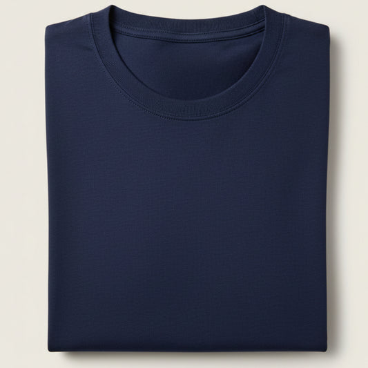 Solid: Royal Blue Round Neck T-Shirt