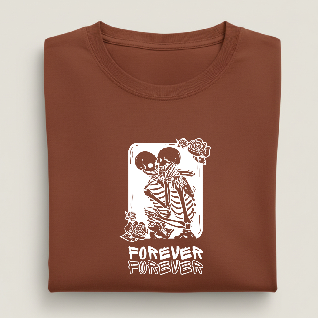 Forever Skeleton Streetwear 100% Cotten Unisex Tee