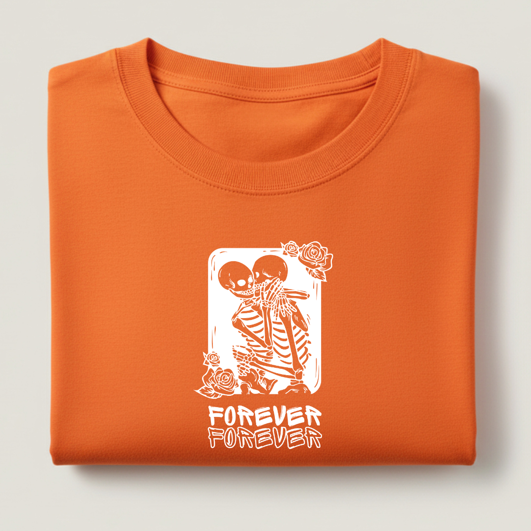 Forever Skeleton Streetwear 100% Cotten Unisex Tee