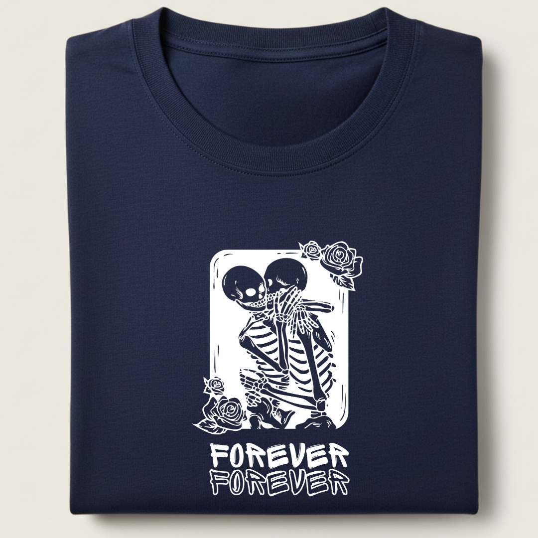 Forever Skeleton Streetwear 100% Cotten Unisex Tee