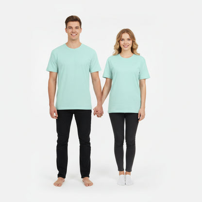 Solid: Mint Round Neck T-Shirt