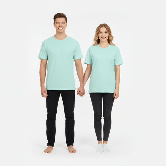 Solid: Mint Round Neck T-Shirt