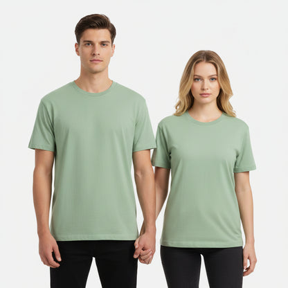 Solid: Jade Round Neck T-Shirt