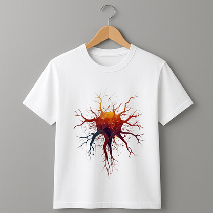 Artistic Abstract Graphic T-Shirt – Vibrant Roots Pattern