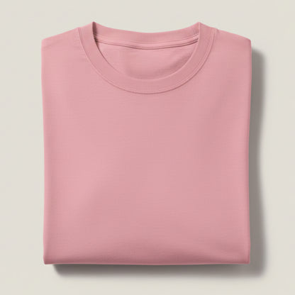 Solid: Flamingo Round Neck T-Shirt