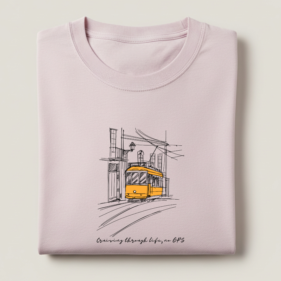 Tram Graphic Streetwear 100% Cotten Unisex Tee