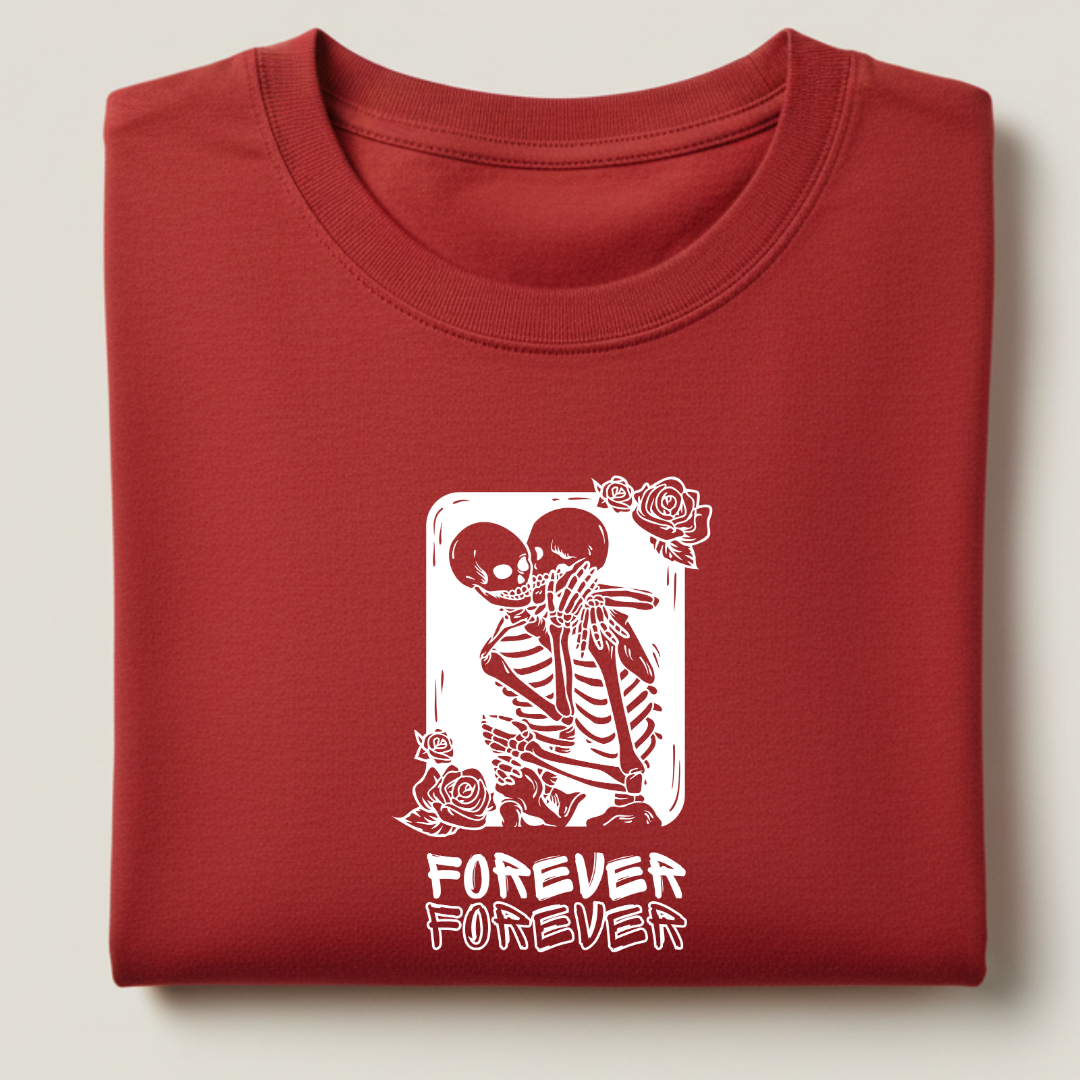 Forever Skeleton Streetwear 100% Cotten Unisex Tee