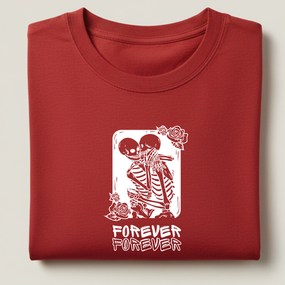 Forever Skeleton Streetwear 100% Cotten Unisex Tee
