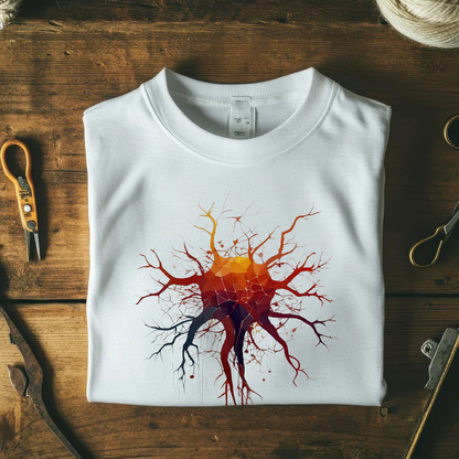 Artistic Abstract Graphic T-Shirt – Vibrant Roots Pattern