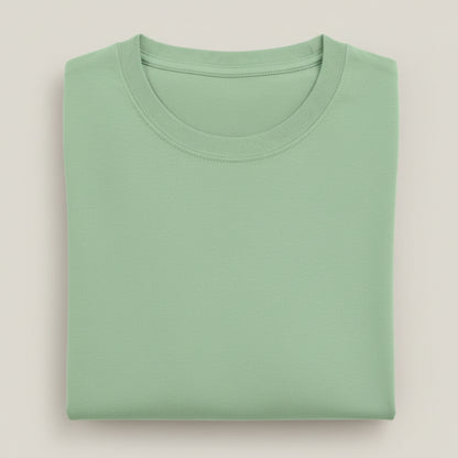 Solid: Jade Round Neck T-Shirt