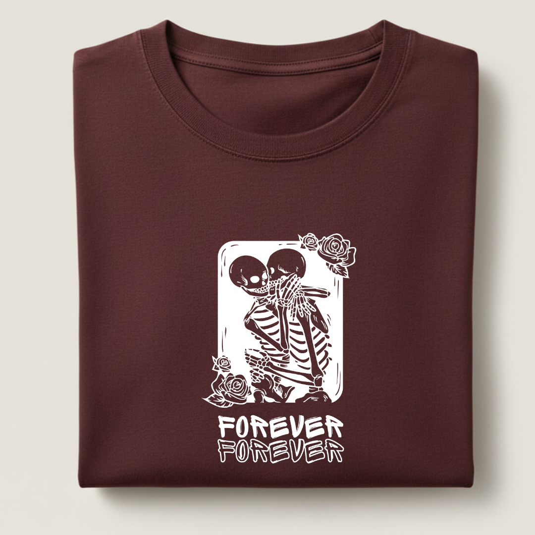 Forever Skeleton Streetwear 100% Cotten Unisex Tee