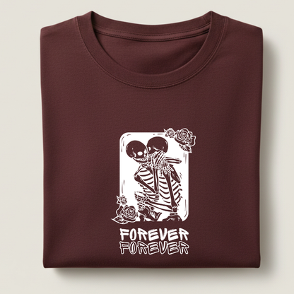 Forever Skeleton Streetwear 100% Cotten Unisex Tee
