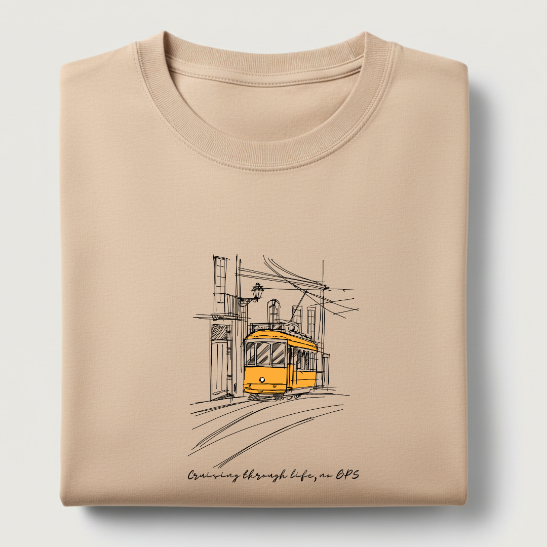 Tram Graphic Streetwear 100% Cotten Unisex Tee