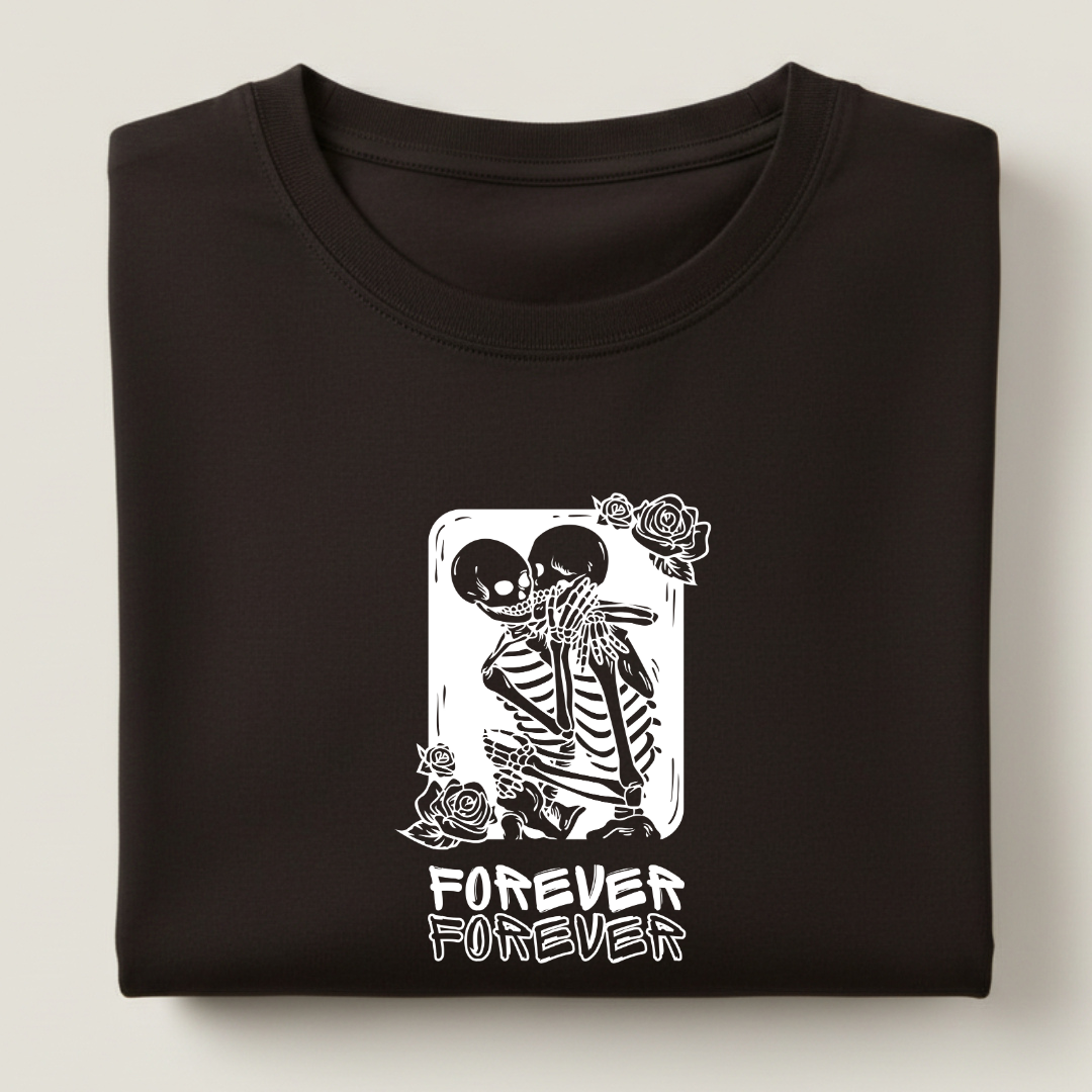 Forever Skeleton Streetwear 100% Cotten Unisex Tee