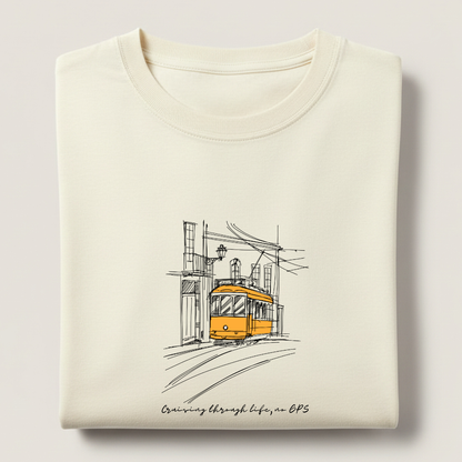 Tram Graphic Streetwear 100% Cotten Unisex Tee