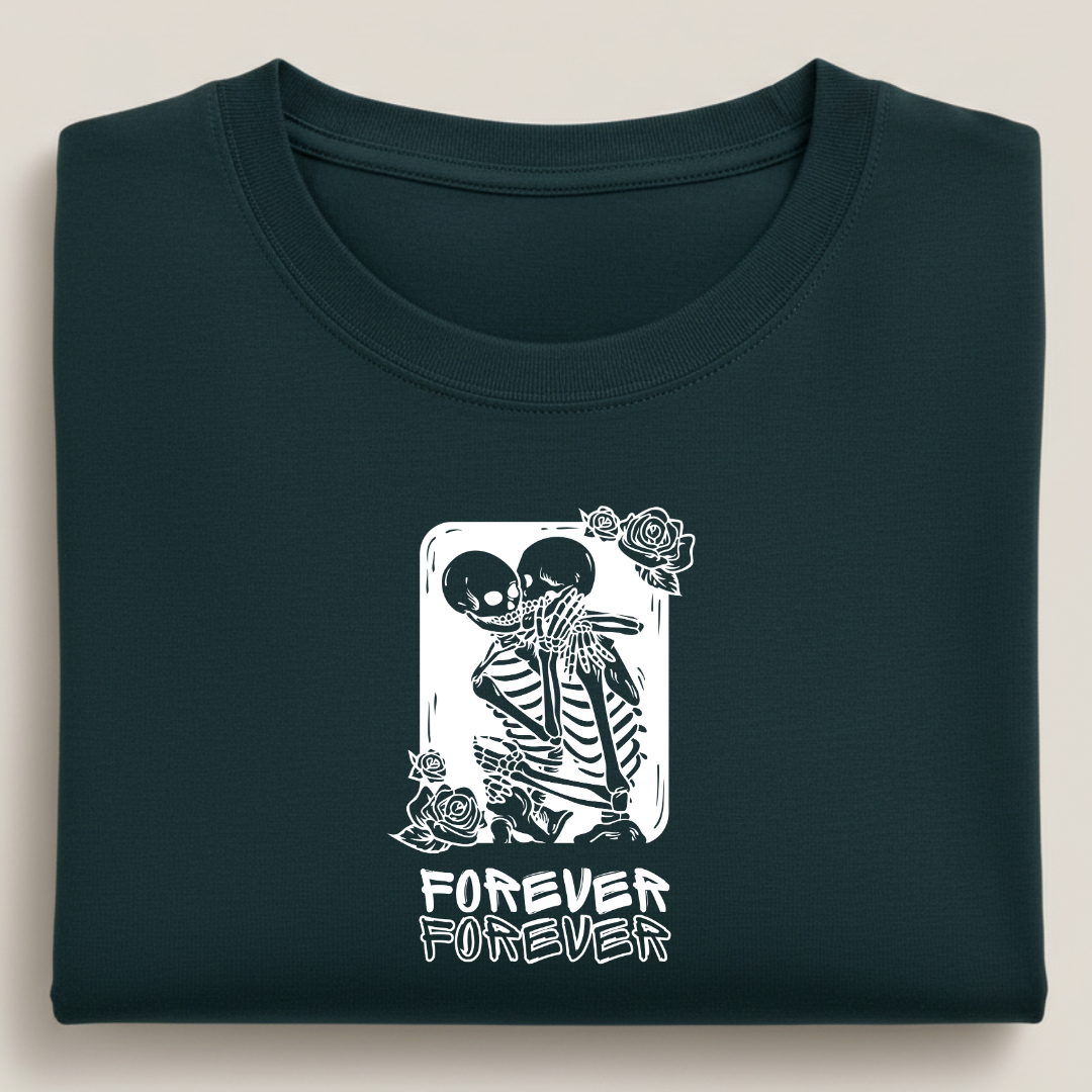 Forever Skeleton Streetwear 100% Cotten Unisex Tee