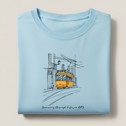 Tram Graphic Streetwear 100% Cotten Unisex Tee