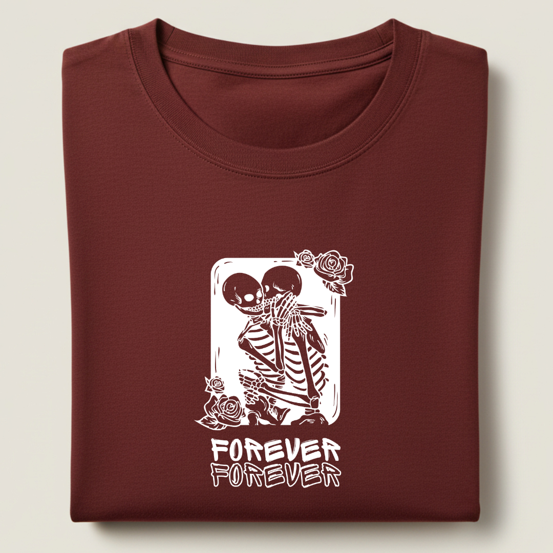 Forever Skeleton Streetwear 100% Cotten Unisex Tee