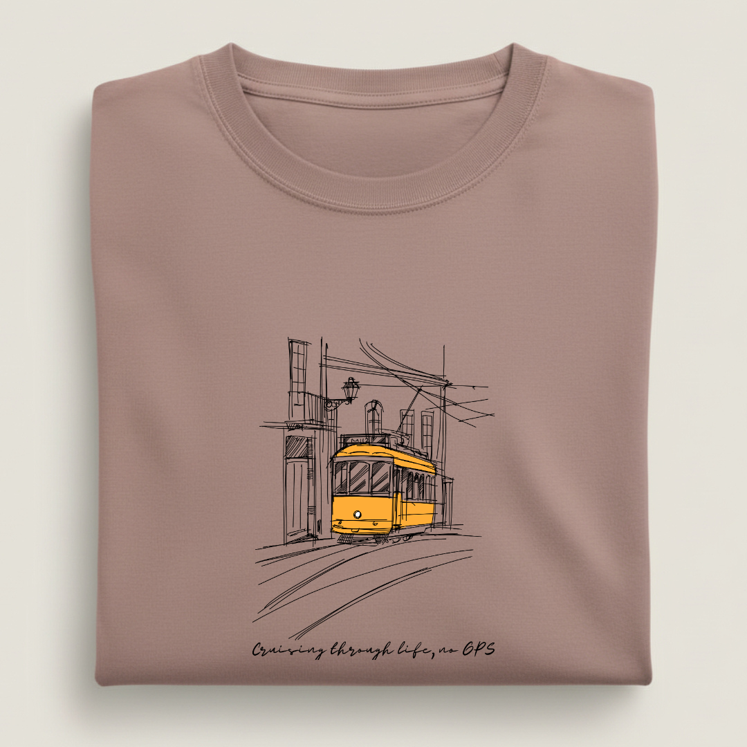 Tram Graphic Streetwear 100% Cotten Unisex Tee