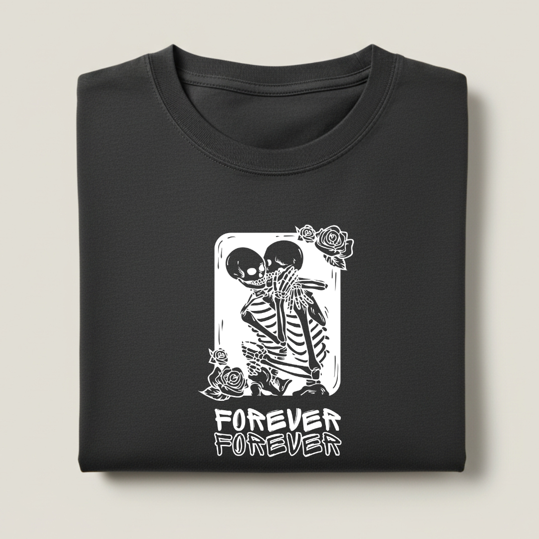Forever Skeleton Streetwear 100% Cotten Unisex Tee