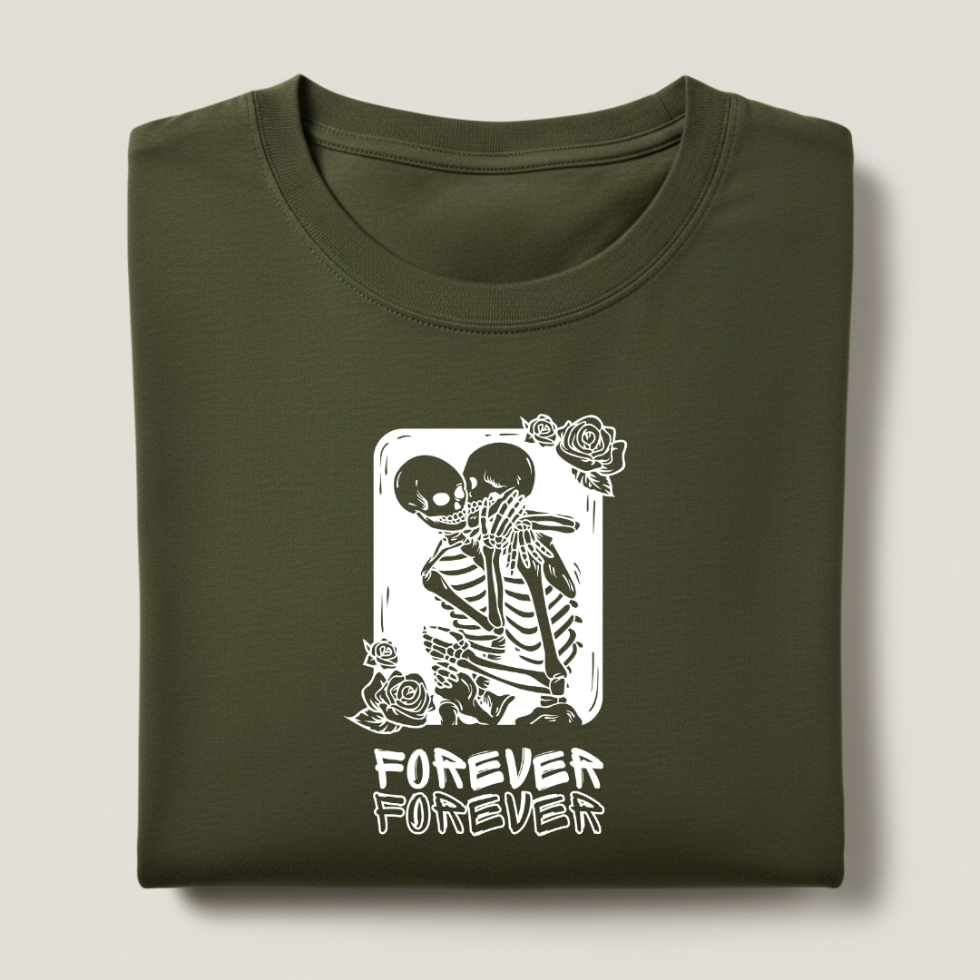 Forever Skeleton Streetwear 100% Cotten Unisex Tee