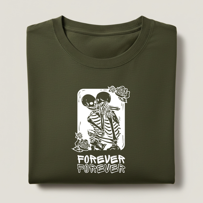 Forever Skeleton Streetwear 100% Cotten Unisex Tee