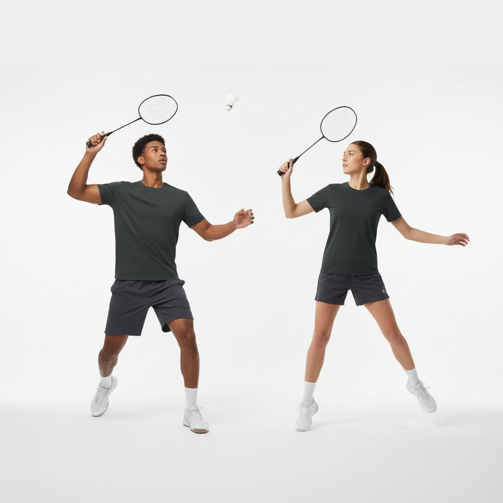 Solid: Steel Grey Round Neck T-Shirt