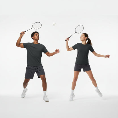 Solid: Steel Grey Round Neck T-Shirt