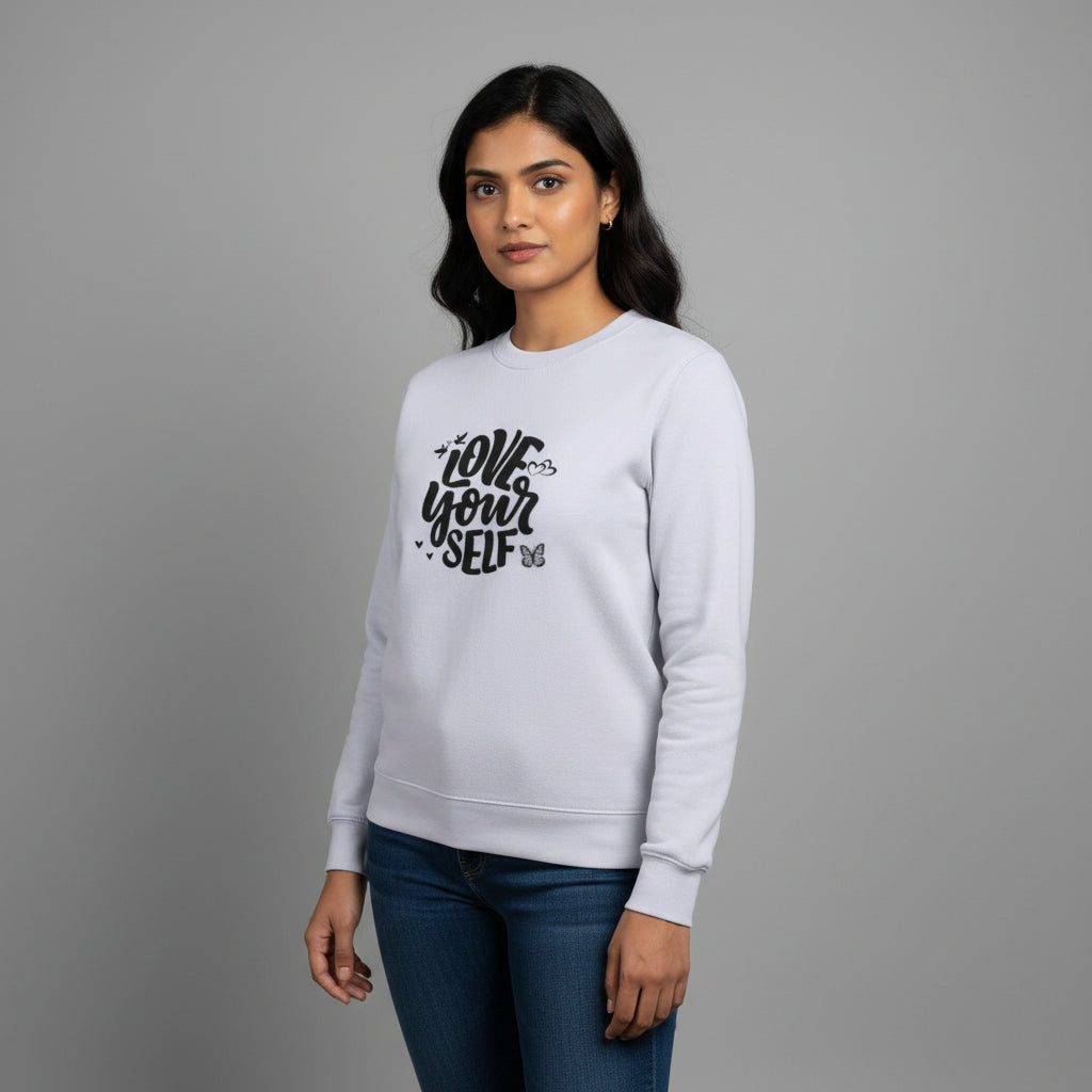 Love Your Self Unisex Regular Fit Fleece Sweatshirt