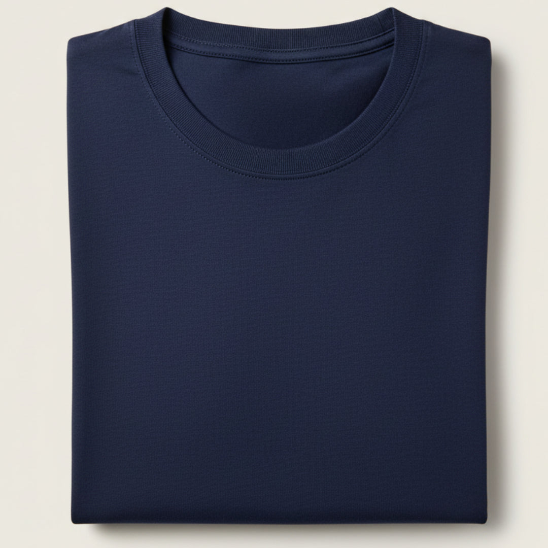 Solid: Royal Blue Round Neck T-Shirt