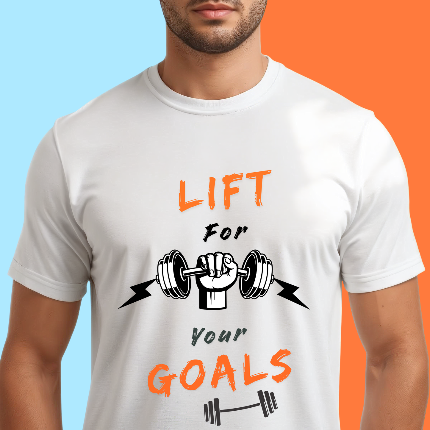 Lift For Your Goals Print Tee | Workout Motivation | 100% Cotton