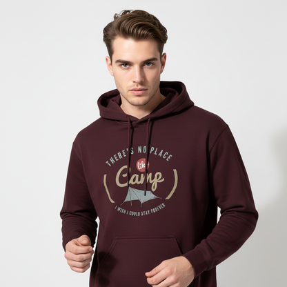 There’s No Place Like Camp Hoodie | Vintage Camping Graphic Hoodie