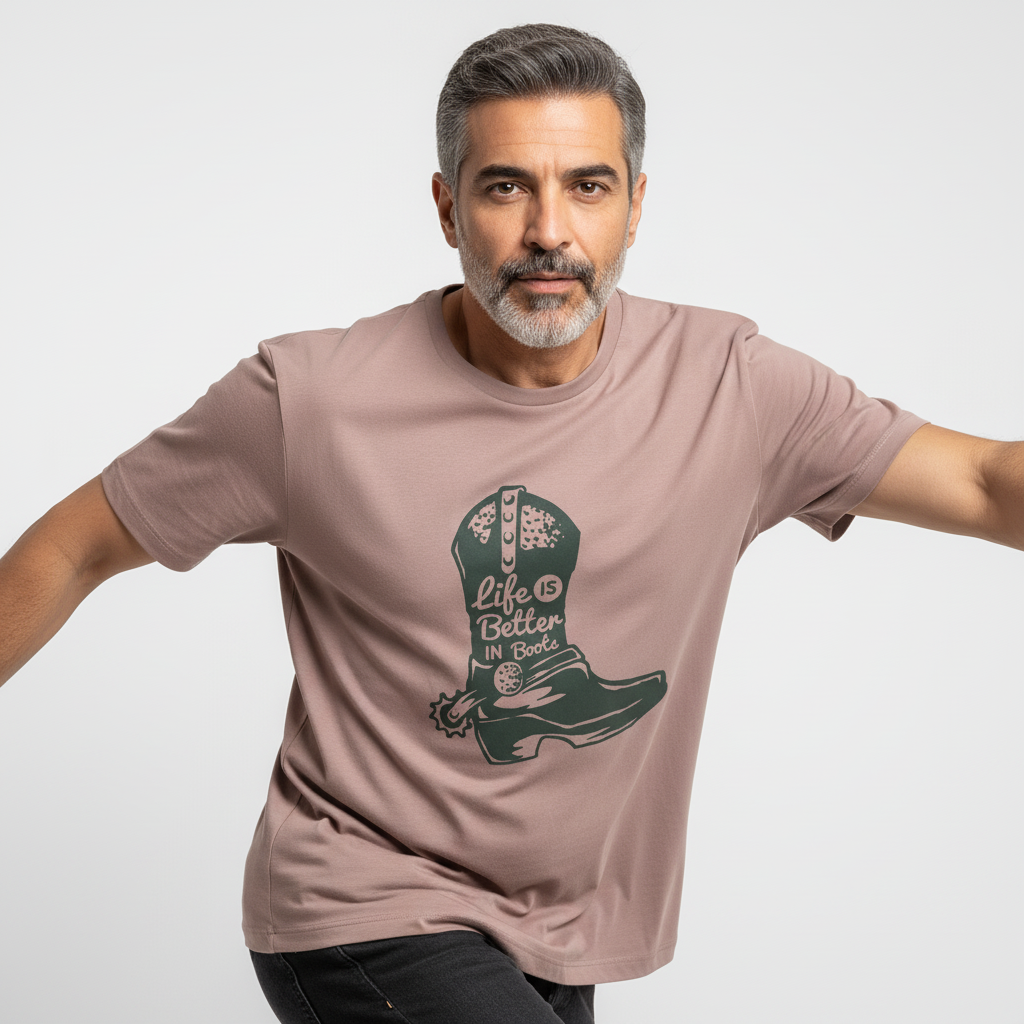 Life Boots Streetwear 100% Cotten Unisex Tee