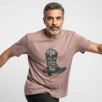 Life Boots Streetwear 100% Cotten Unisex Tee