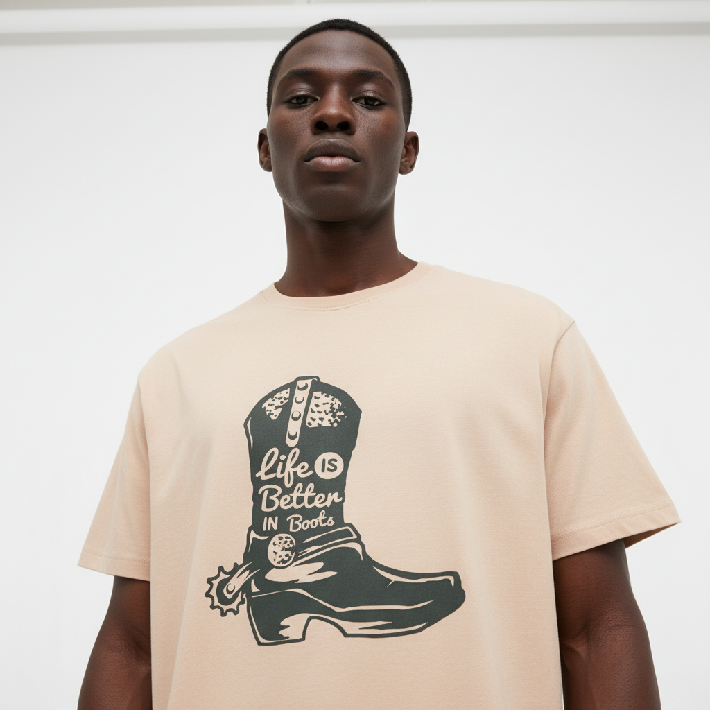 Life Boots Streetwear 100% Cotten Unisex Tee