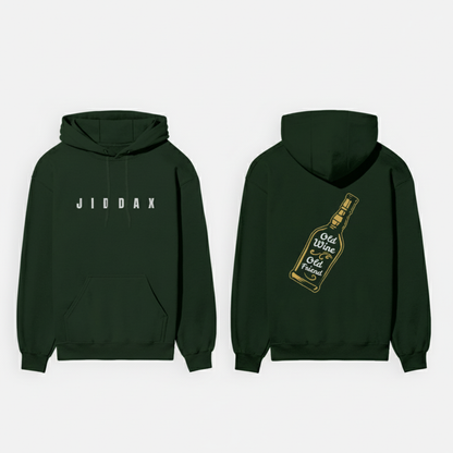 Old Wine Old Friend Vintage Graphic Hoodie | Unisex Heavyweight Cotton Hoodie