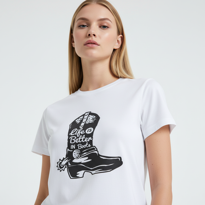 Life Boots Streetwear 100% Cotten Unisex Tee