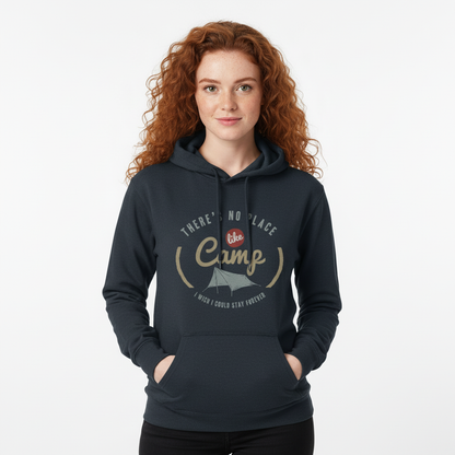 There’s No Place Like Camp Hoodie | Vintage Camping Graphic Hoodie