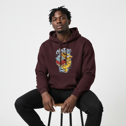 Monster Cat Graphic Hoodie | Vibrant Cartoon Creature Streetwear