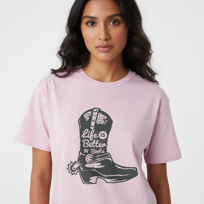 Life Boots Streetwear 100% Cotten Unisex Tee