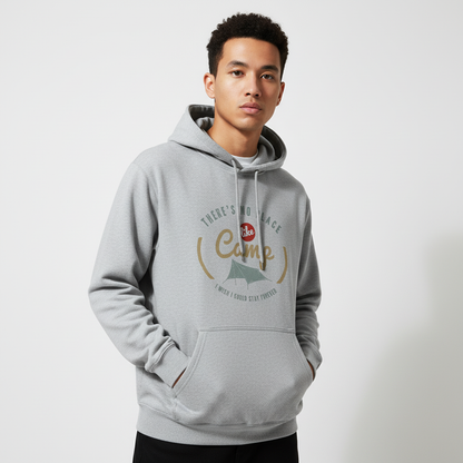 There’s No Place Like Camp Hoodie | Vintage Camping Graphic Hoodie