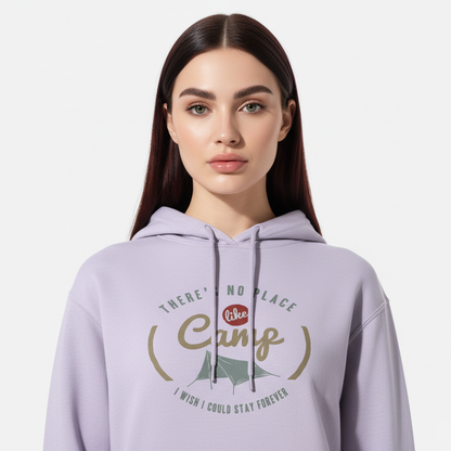 There’s No Place Like Camp Hoodie | Vintage Camping Graphic Hoodie