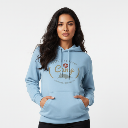 There’s No Place Like Camp Hoodie | Vintage Camping Graphic Hoodie