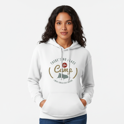 There’s No Place Like Camp Hoodie | Vintage Camping Graphic Hoodie