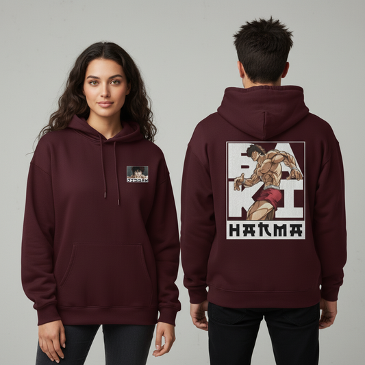 Baki Hanma Streetwear Hoodie – Premium Anime Oversized Unisex