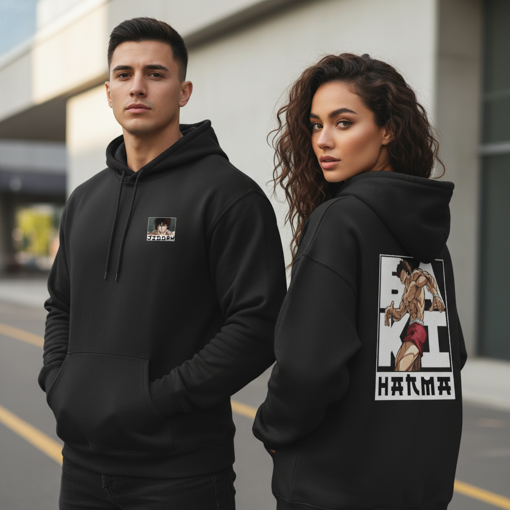 Baki Hanma Streetwear Hoodie – Premium Anime Oversized Unisex
